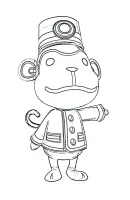 Animal Crossing kleurplaat 1
